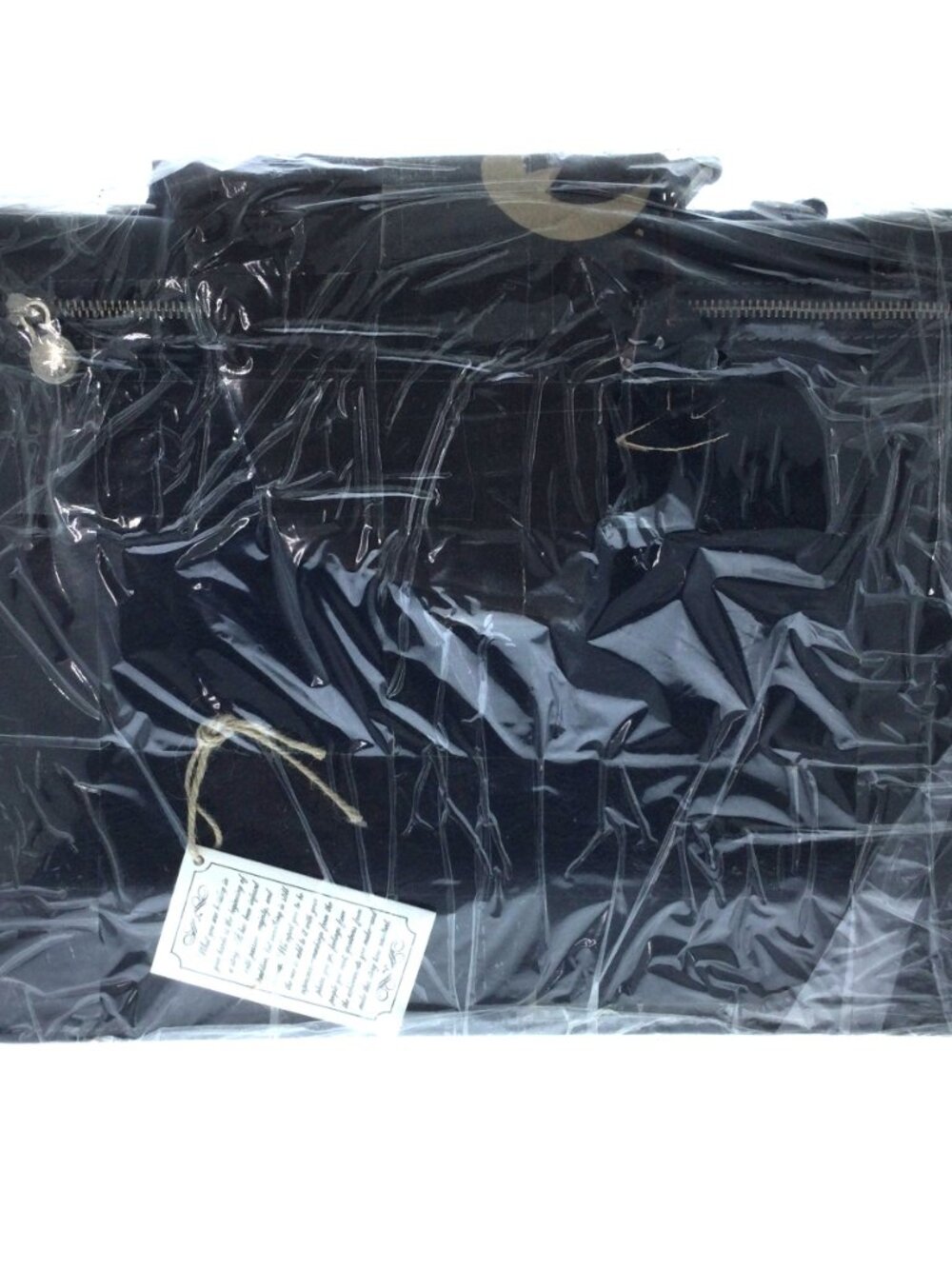 NWT Time Resistance Black Leather Briefcase Der Magus Laptop Bag‎ Italy
